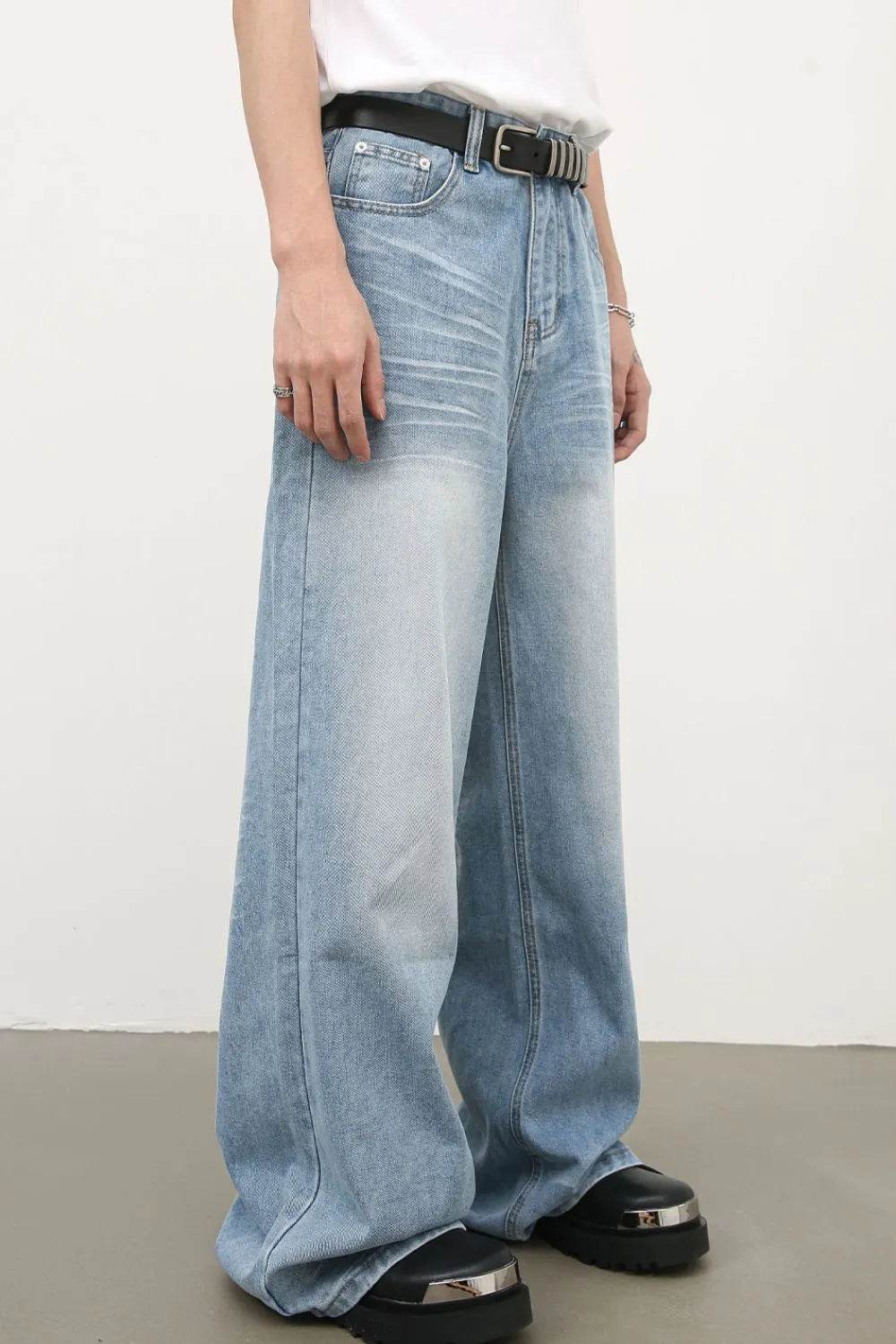Men's Wide Leg Jeans - Tredona LLC