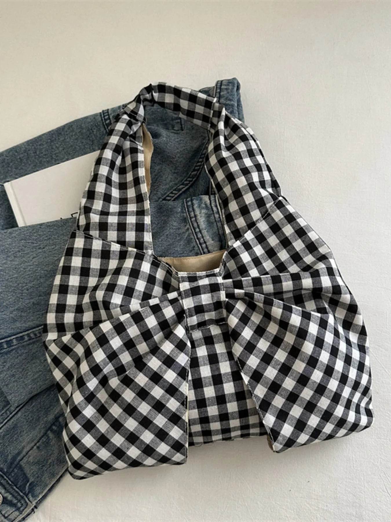 Ruched Bow Shoulder Bag - Tredona LLC