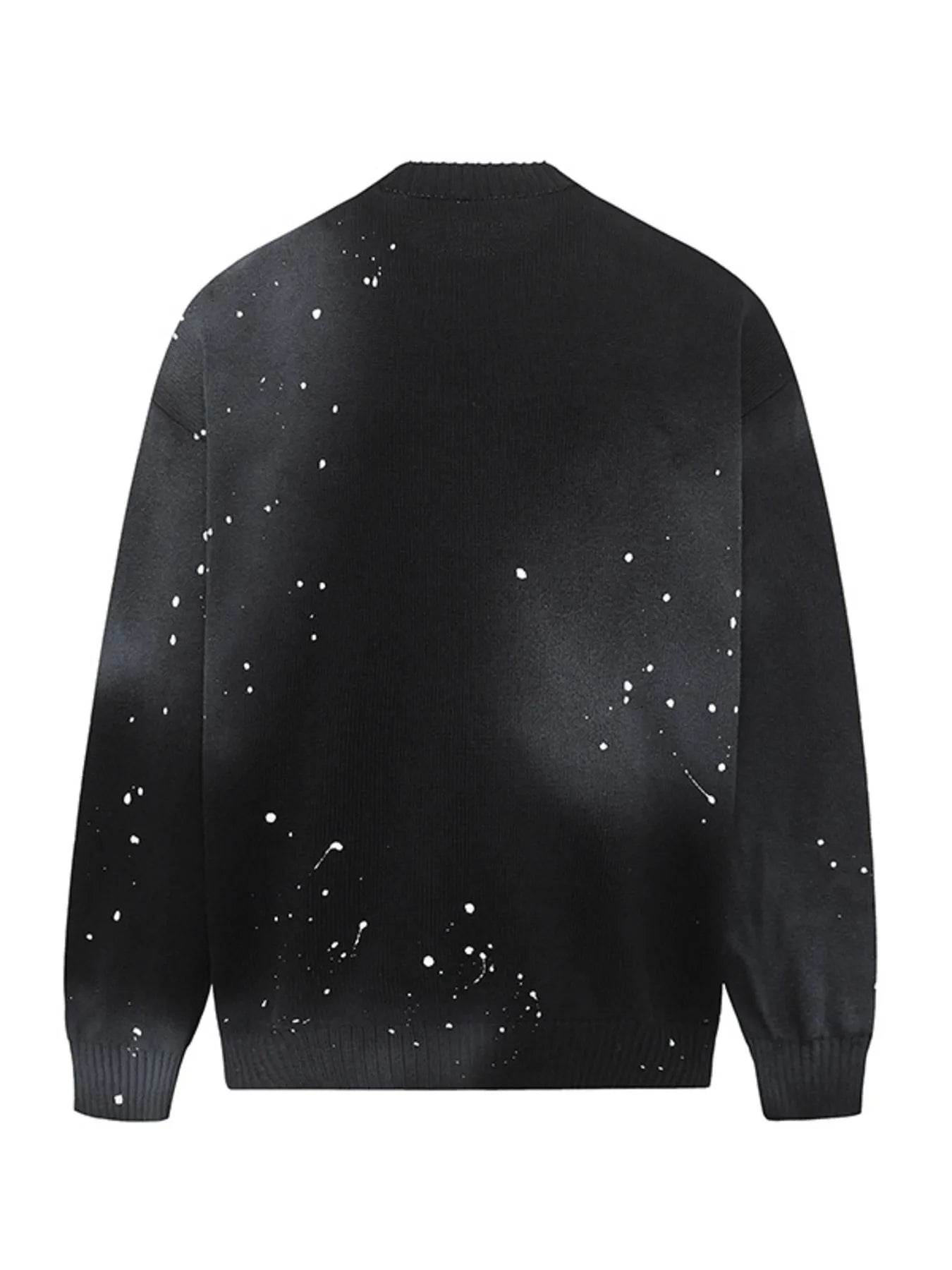 Men's Letter Round Neck Long Sleeve Sweater - Tredona LLC