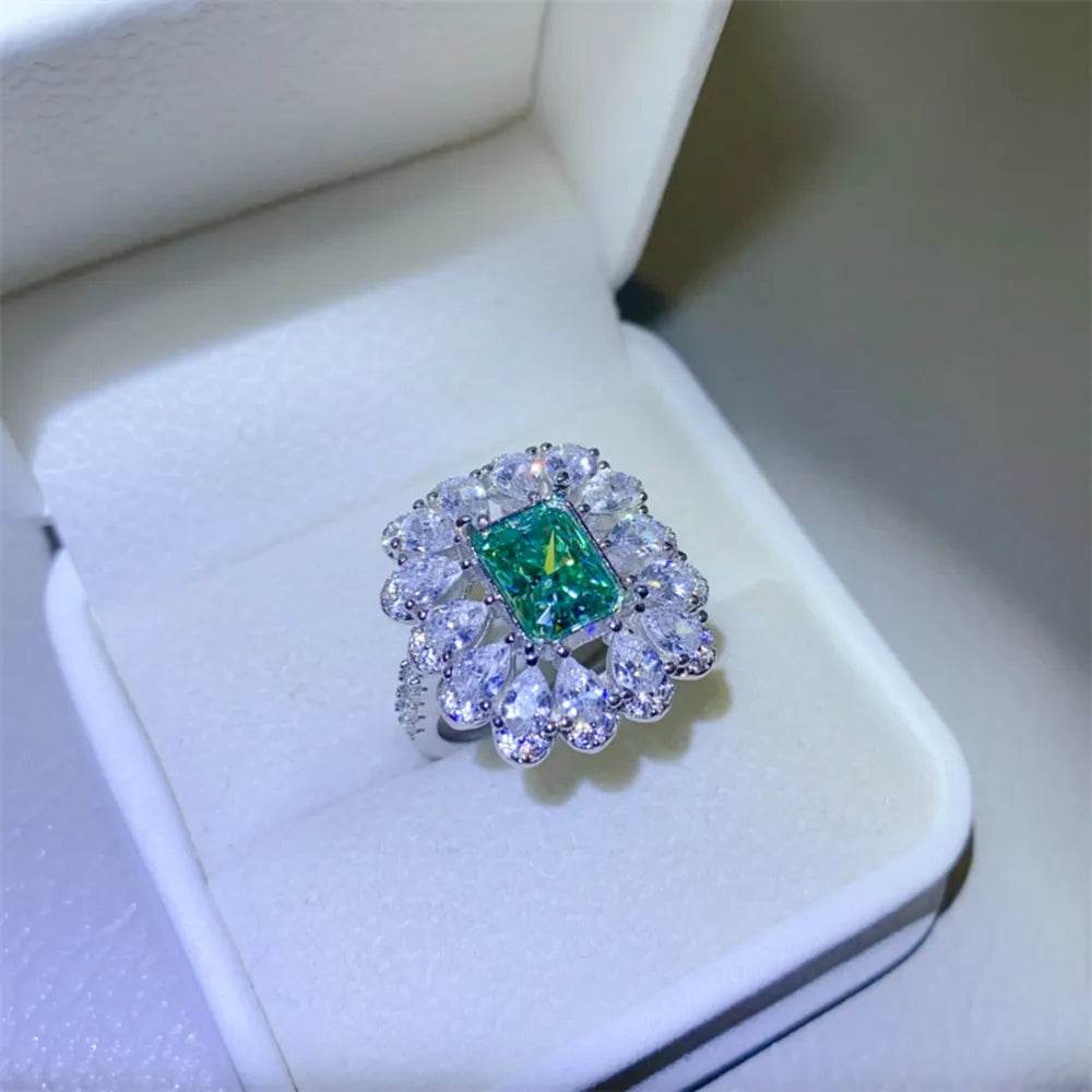 3 Carat Moissanite 925 Sterling Silver Ring - Tredona LLC