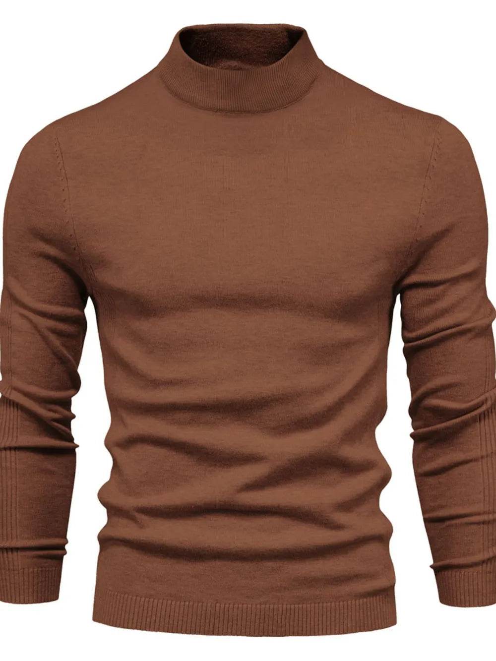 Men's Mock Neck Long Sleeve Sweater - Tredona LLC