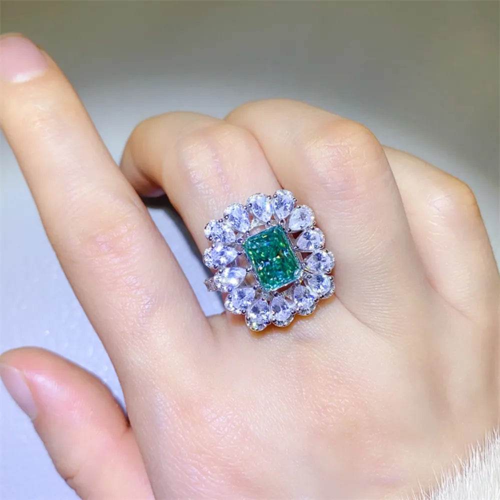 3 Carat Moissanite 925 Sterling Silver Ring - Tredona LLC