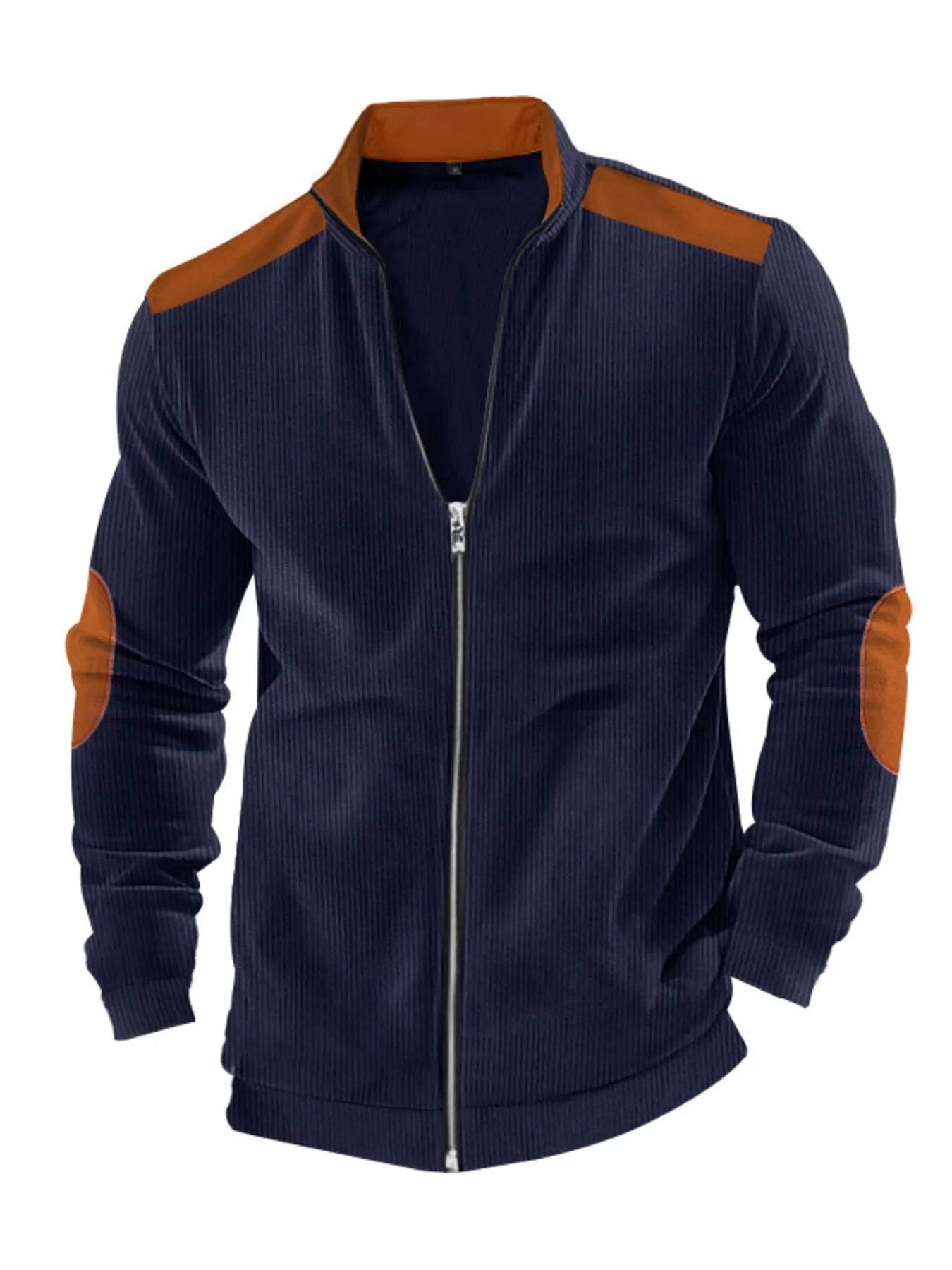 Men's Full Size Zip Up Long Sleeve Jacket Plus Size - Tredona LLC