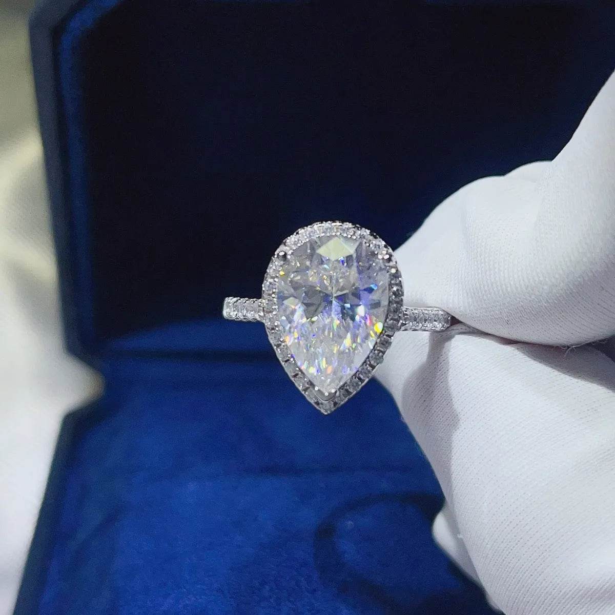 2 Carat Moissanite 925 Sterling Silver Ring - Tredona LLC