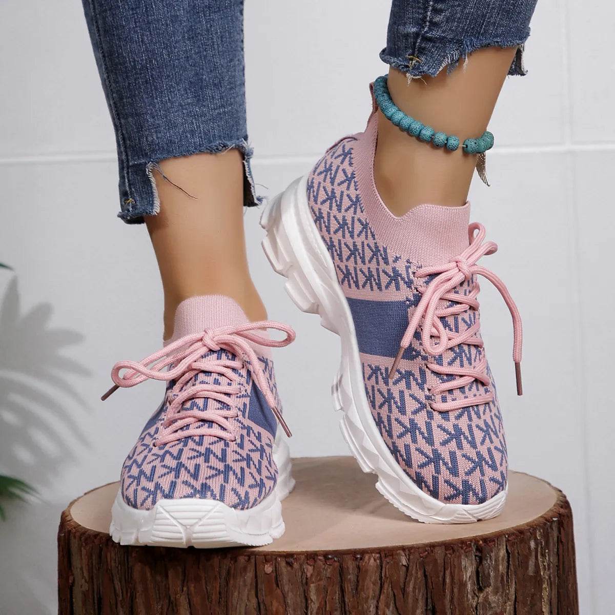 Lace Up Platform Sneakers - Tredona LLC