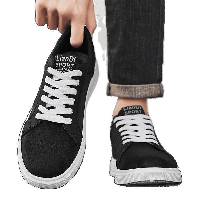 Men's Shoes Low-top Casual Leather Sneakers - Tredona LLC
