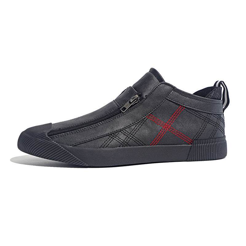 Leather Shoes Breathable Casual Fashion Low-top Sneakers - Tredona LLC