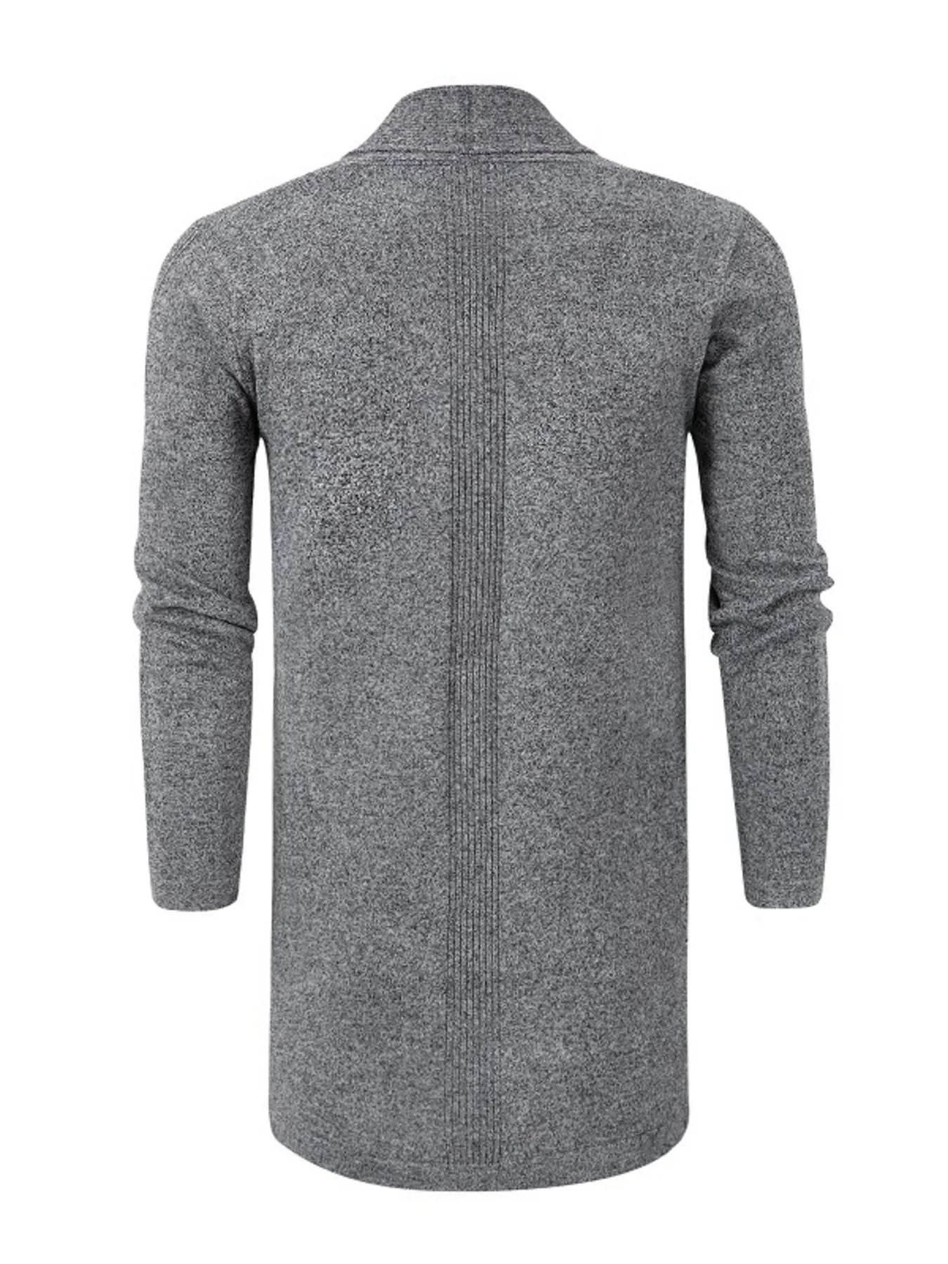 Men's Plus Size Open Front Long Sleeve Knit Cardigan - Tredona LLC