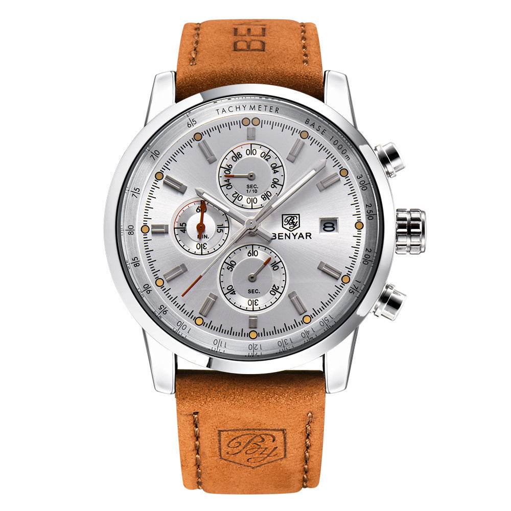 Fashion Casual Watch Mens Watches Men Luxury Brand Quartz Watch Business Leather Men's Watches Clock - Tredona LLC