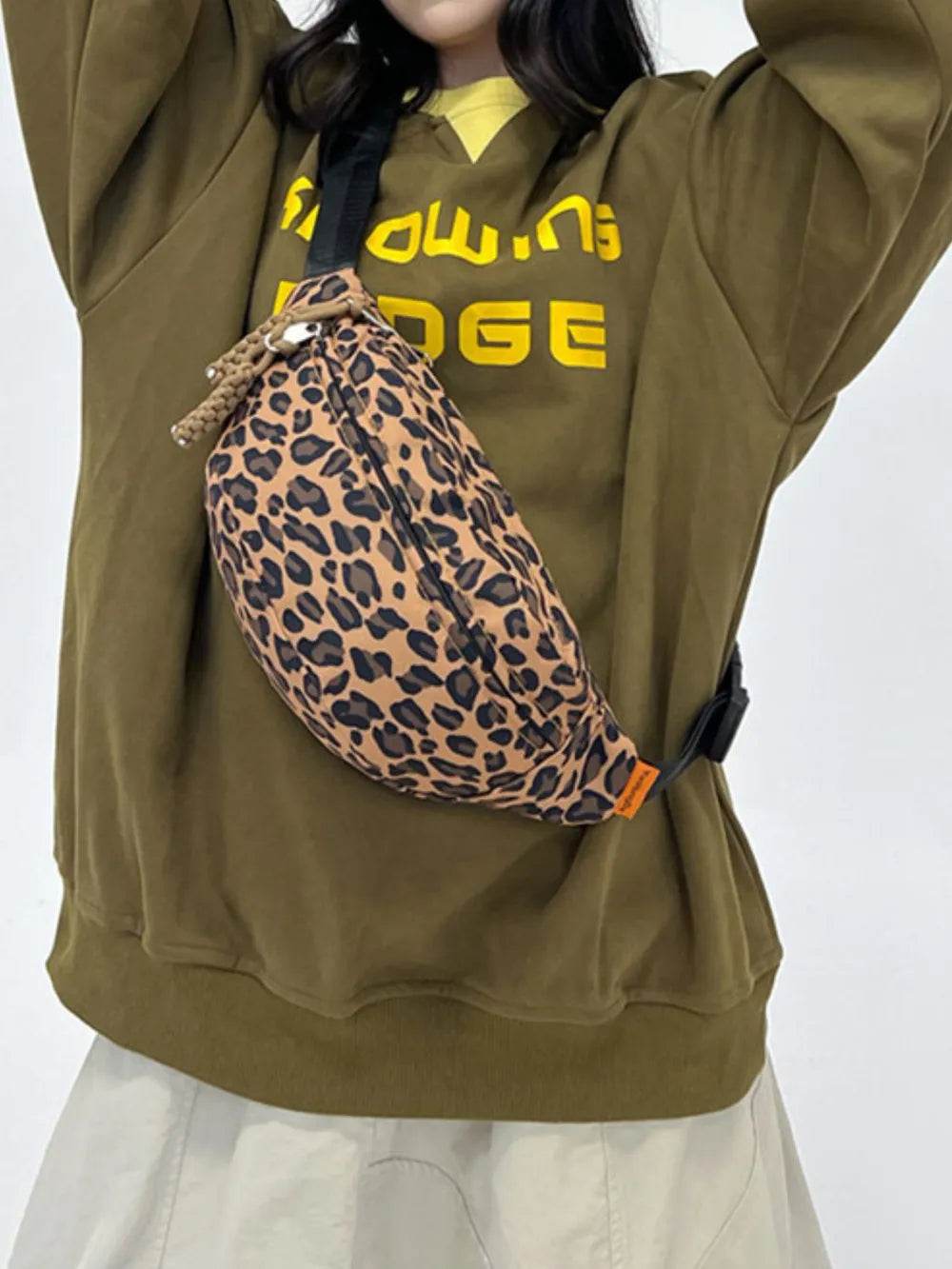Leopard Nylon Crossbody Bag - Tredona LLC