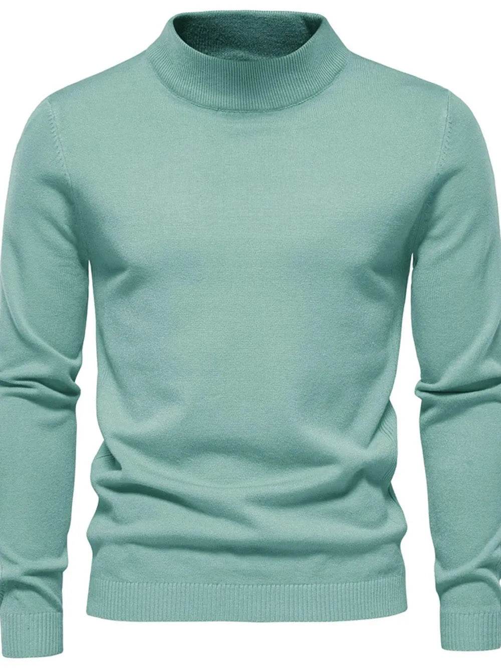 Men's Mock Neck Long Sleeve Sweater - Tredona LLC
