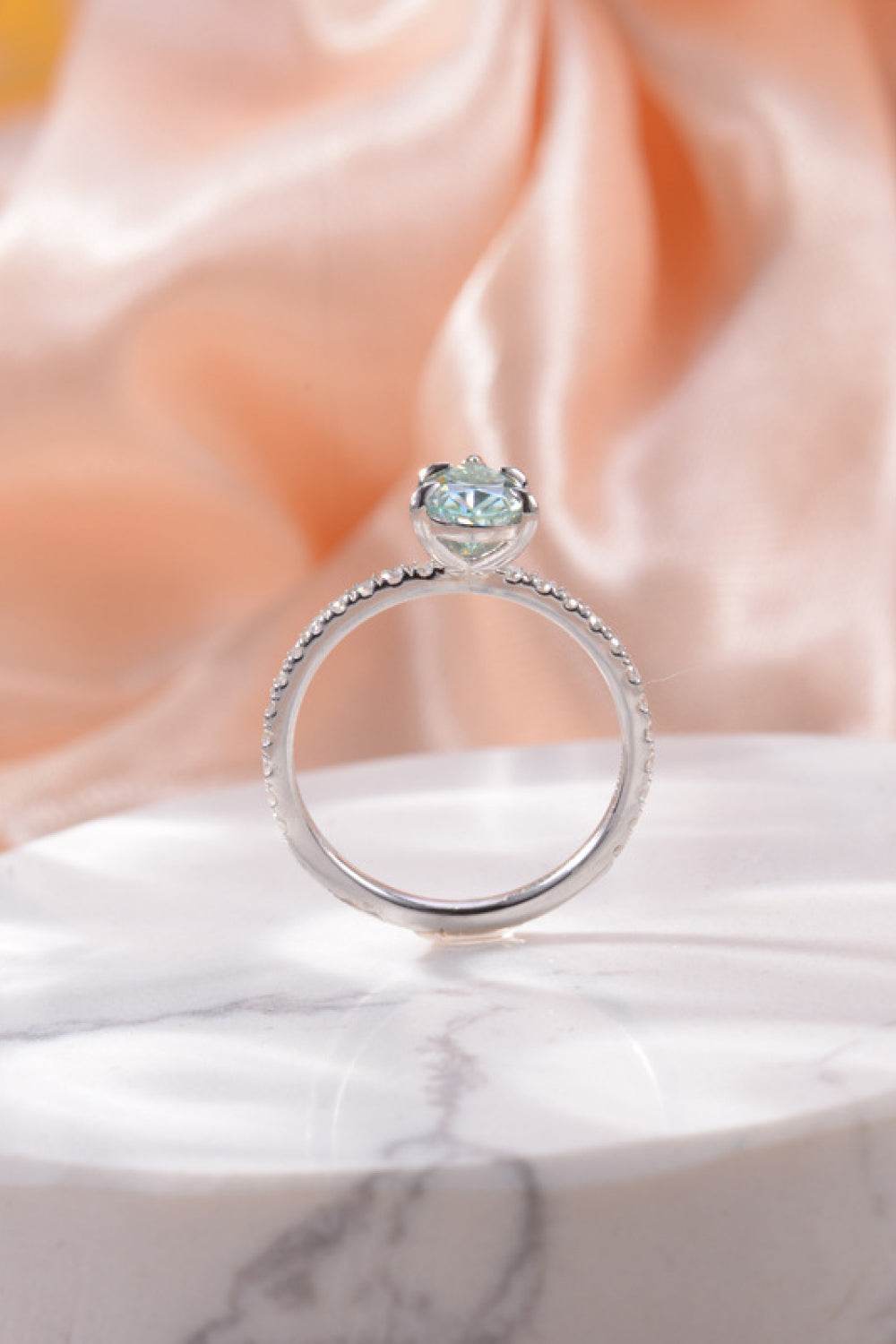 1.5 Carat Teardrop Shape Moissanite 925 Sterling Silver Ring - Tredona LLC