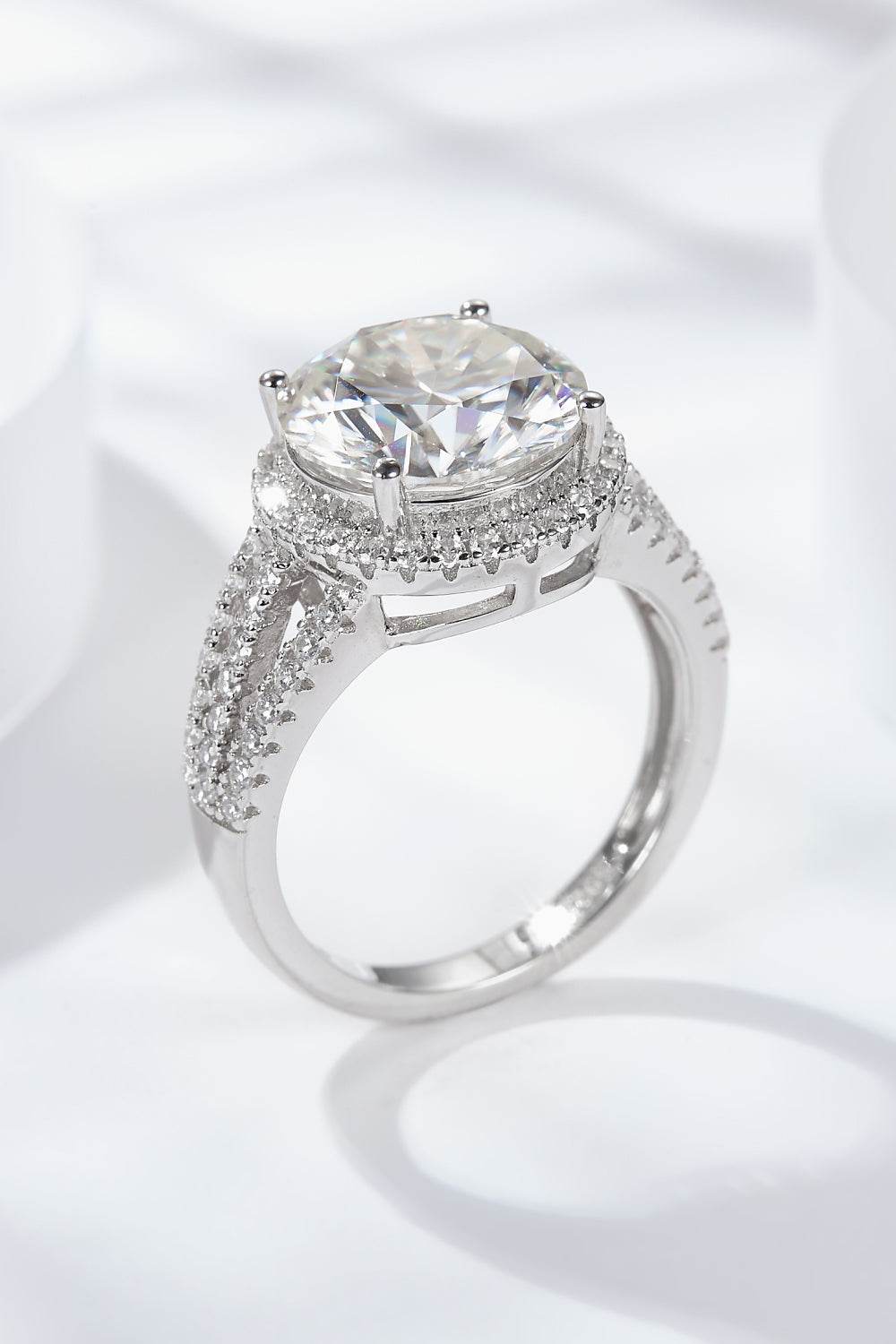 5 Carat Moissanite Split Shank Ring - Tredona LLC