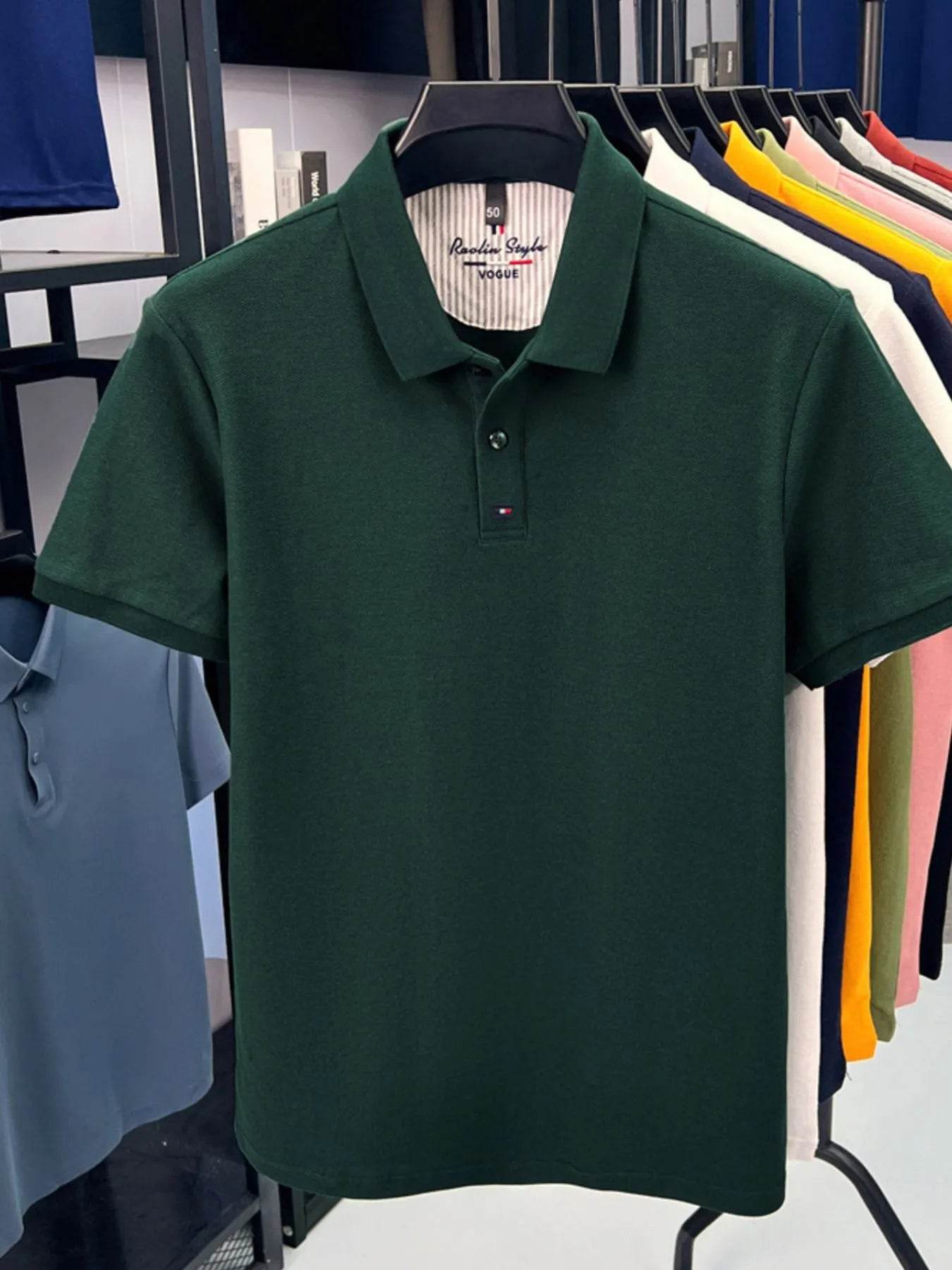 Men's Plus Size Collared Neck Short Sleeve Polo - Tredona LLC