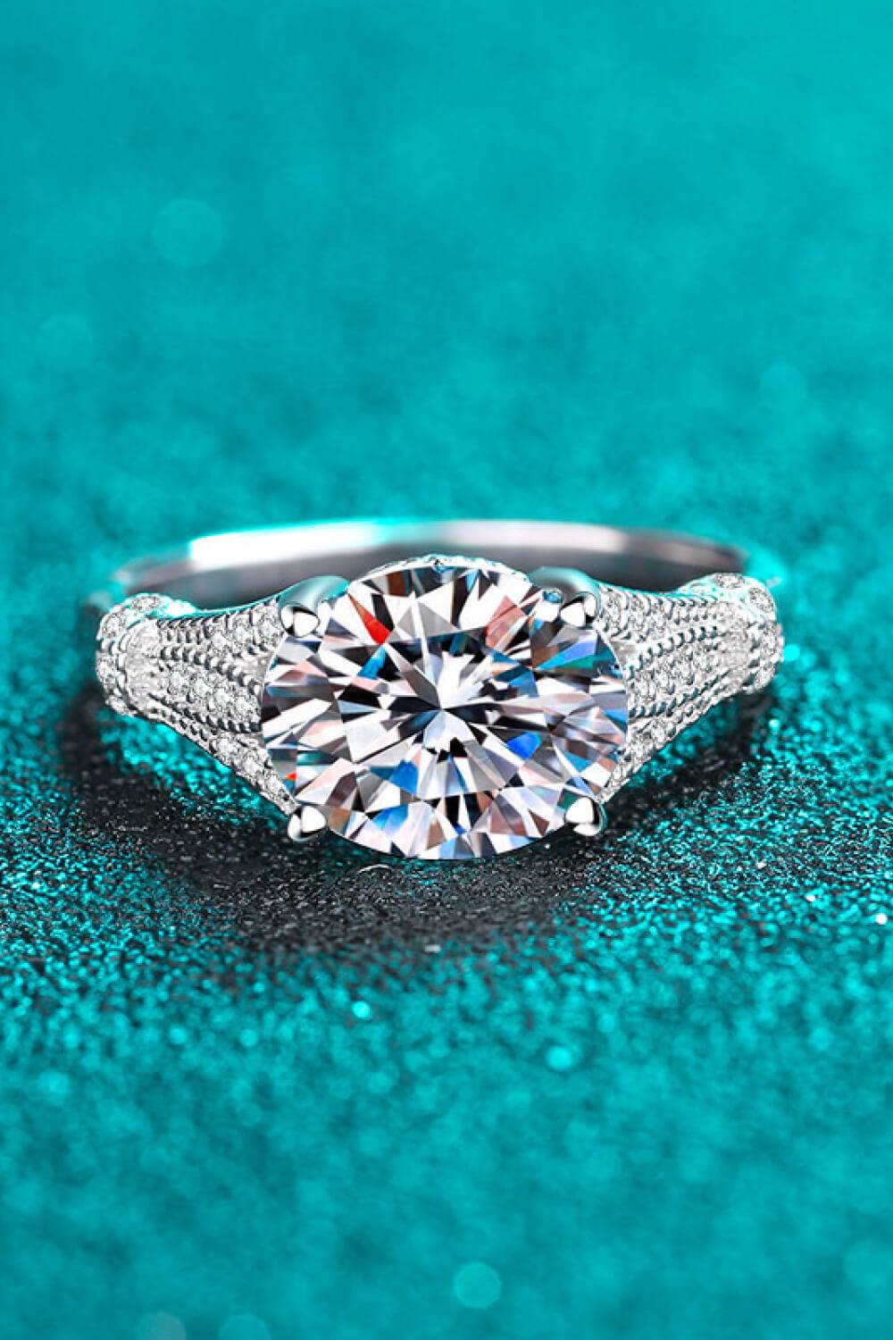 Unpredictable Day 3 Carat Moissanite Ring - Tredona LLC