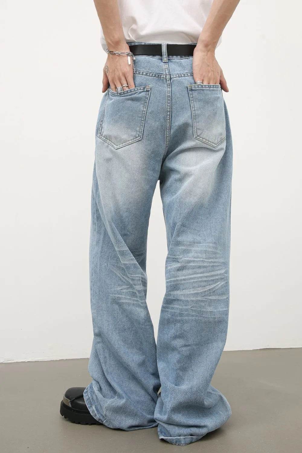 Men's Wide Leg Jeans - Tredona LLC