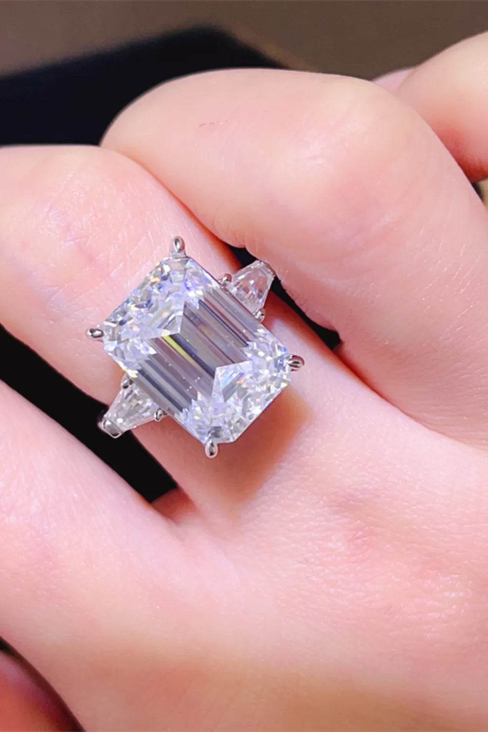 5 Carat Moissanite 925 Sterling Silver Ring - Tredona LLC