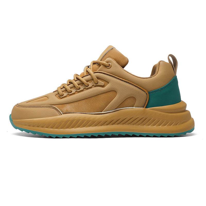 Men's Platform Lightweight Soft Sole Sports Leather Casual Sneakers - Tredona LLC