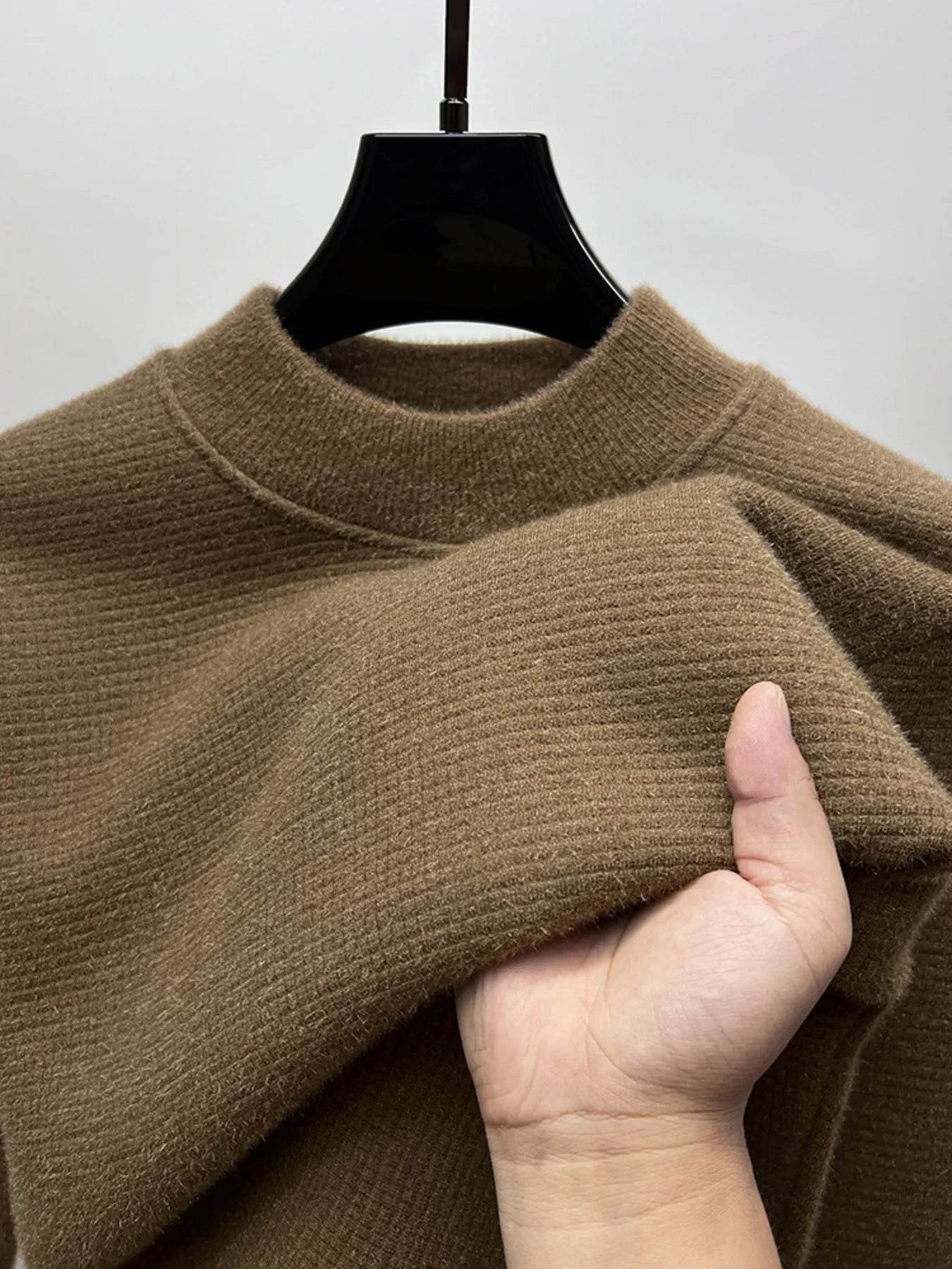 Men's Textured Long Sleeve Sweater - Tredona LLC