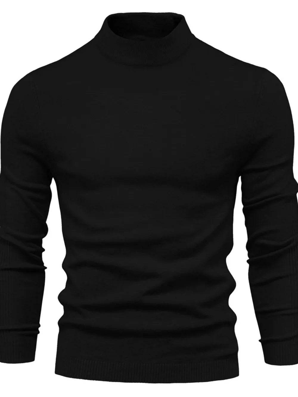 Men's Mock Neck Long Sleeve Sweater - Tredona LLC