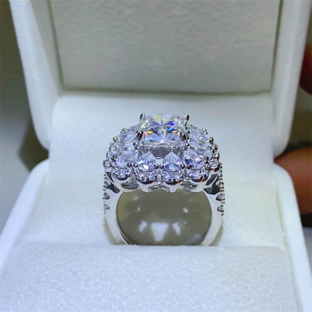 3 Carat Moissanite 925 Sterling Silver Ring - Tredona LLC