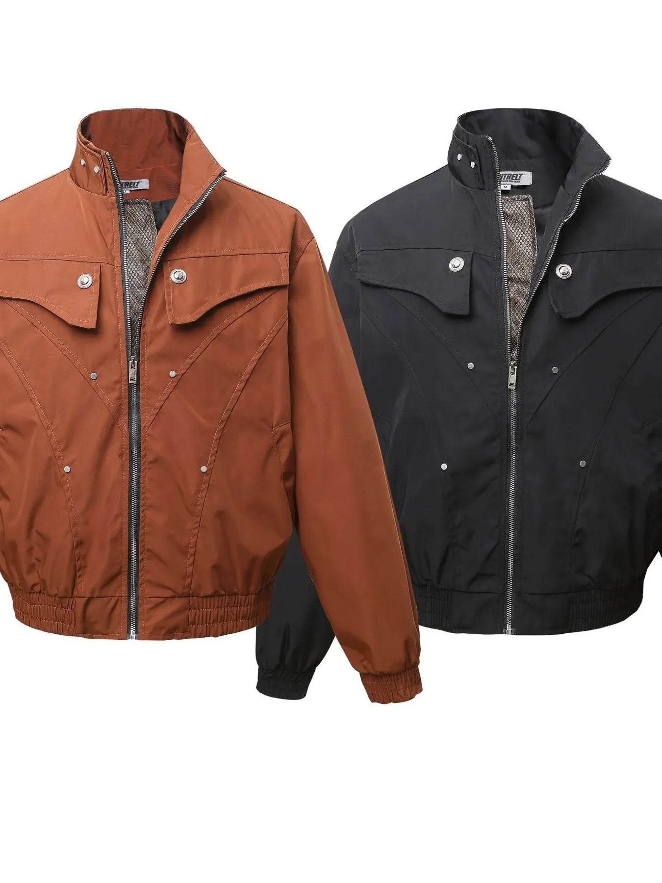 Men's Zip Up Long Sleeve Jacket - Tredona LLC