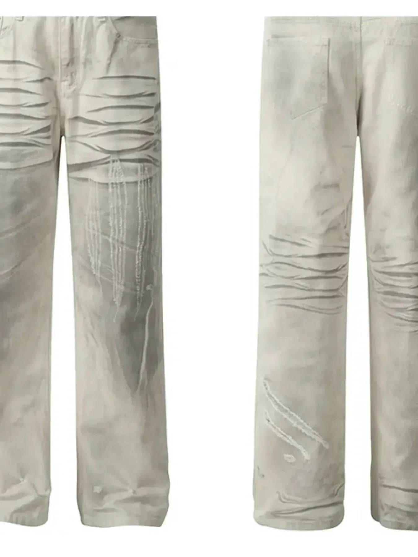 Men's Vintage washed Jeans - Tredona LLC