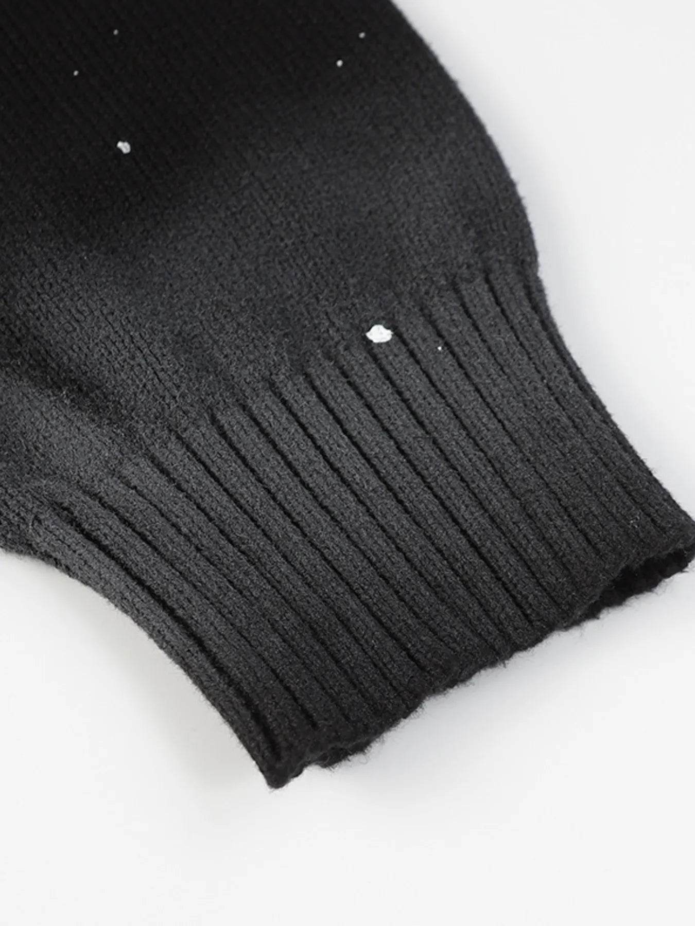 Men's Letter Round Neck Long Sleeve Sweater - Tredona LLC