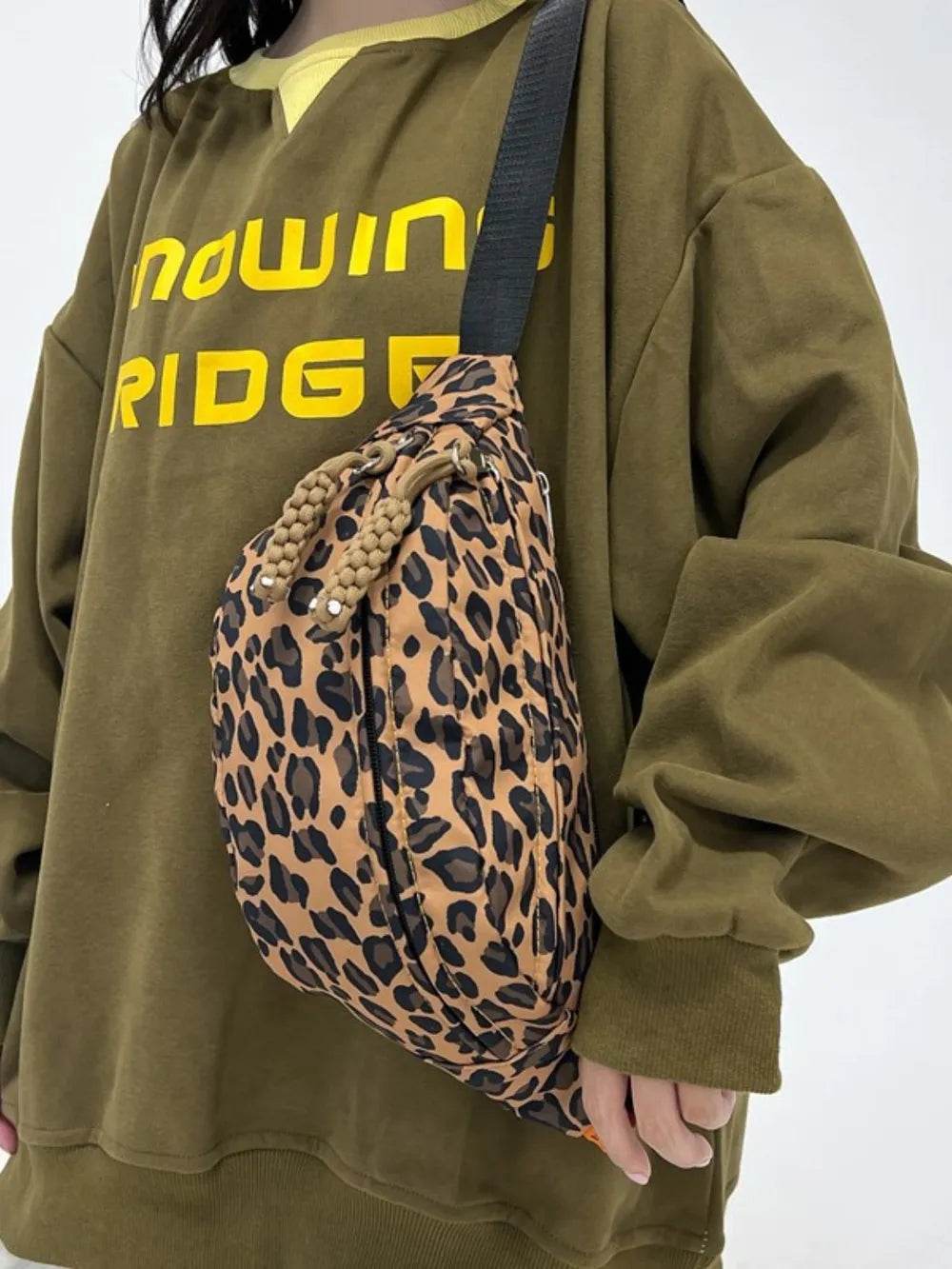 Leopard Nylon Crossbody Bag - Tredona LLC