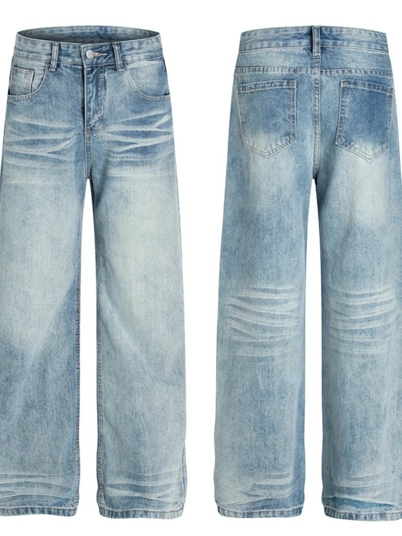Men's Wide Leg Jeans - Tredona LLC