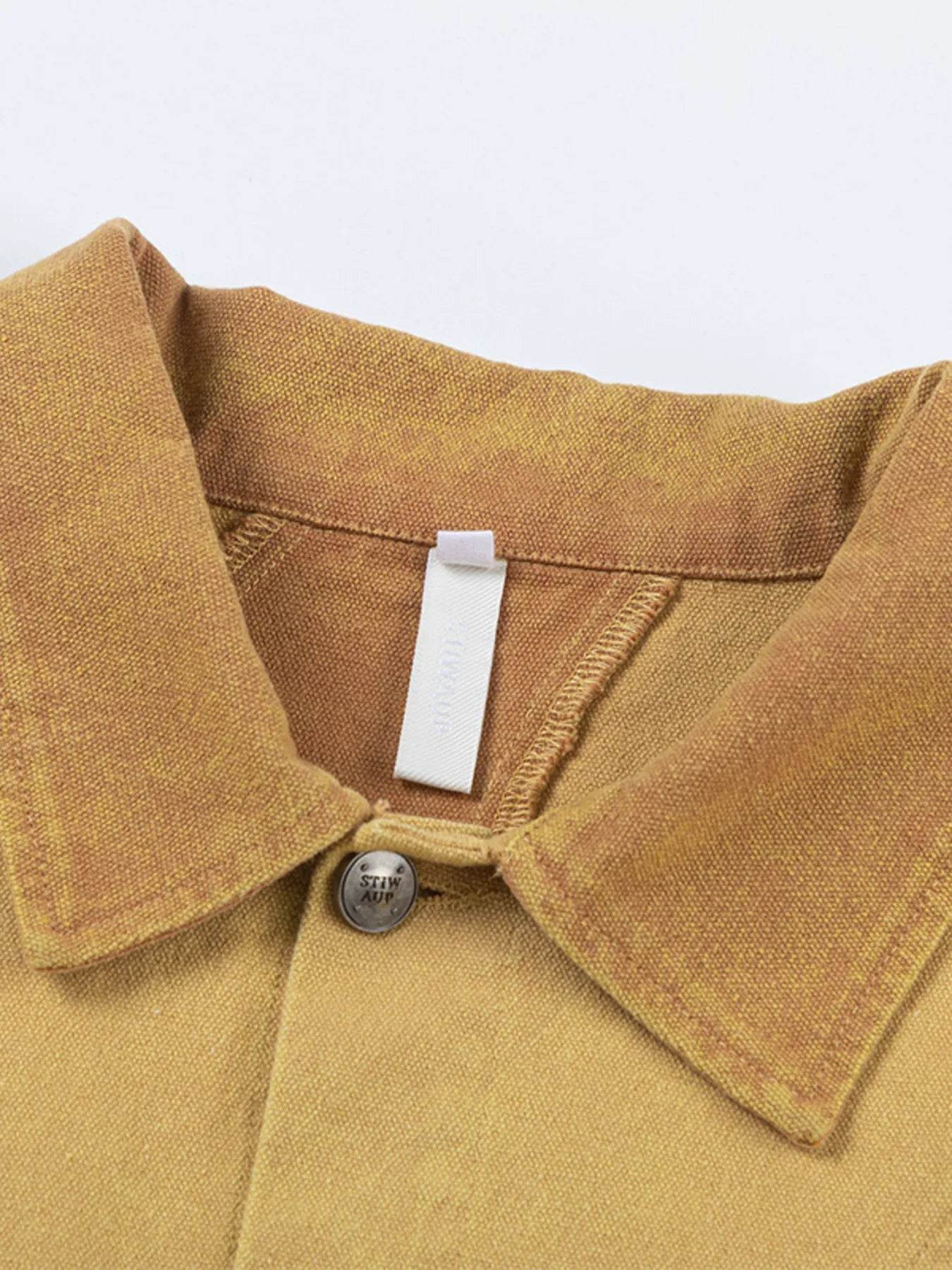 Men's Button Up Long Sleeve Jacket - Tredona LLC