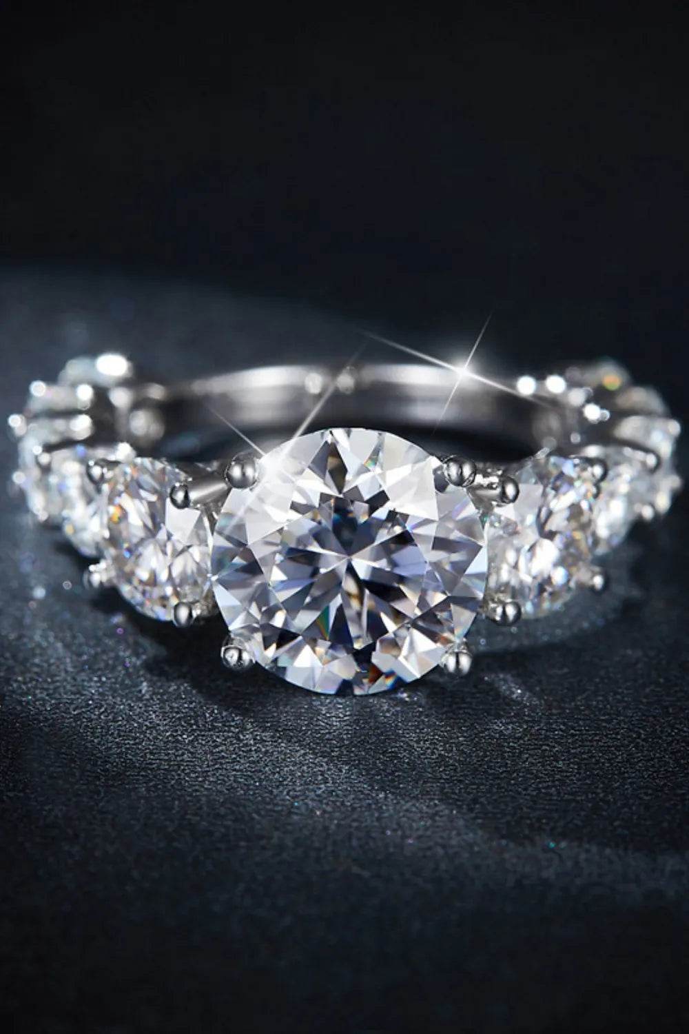 8 Carat Moissanite 925 Sterling Silver Ring - Tredona LLC