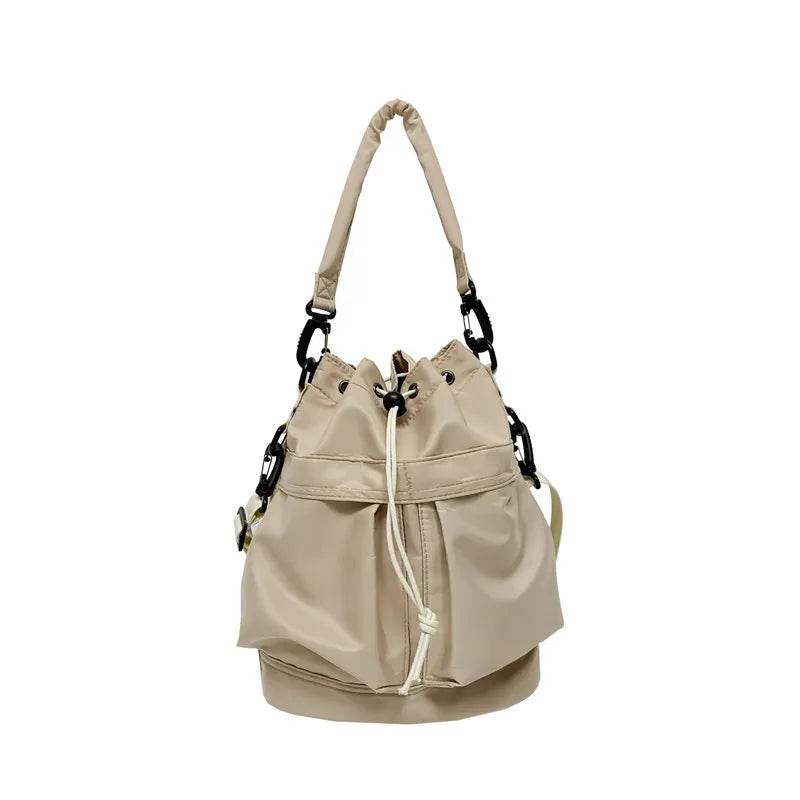 Drawstring Nylon Bucket Bag - Tredona LLC