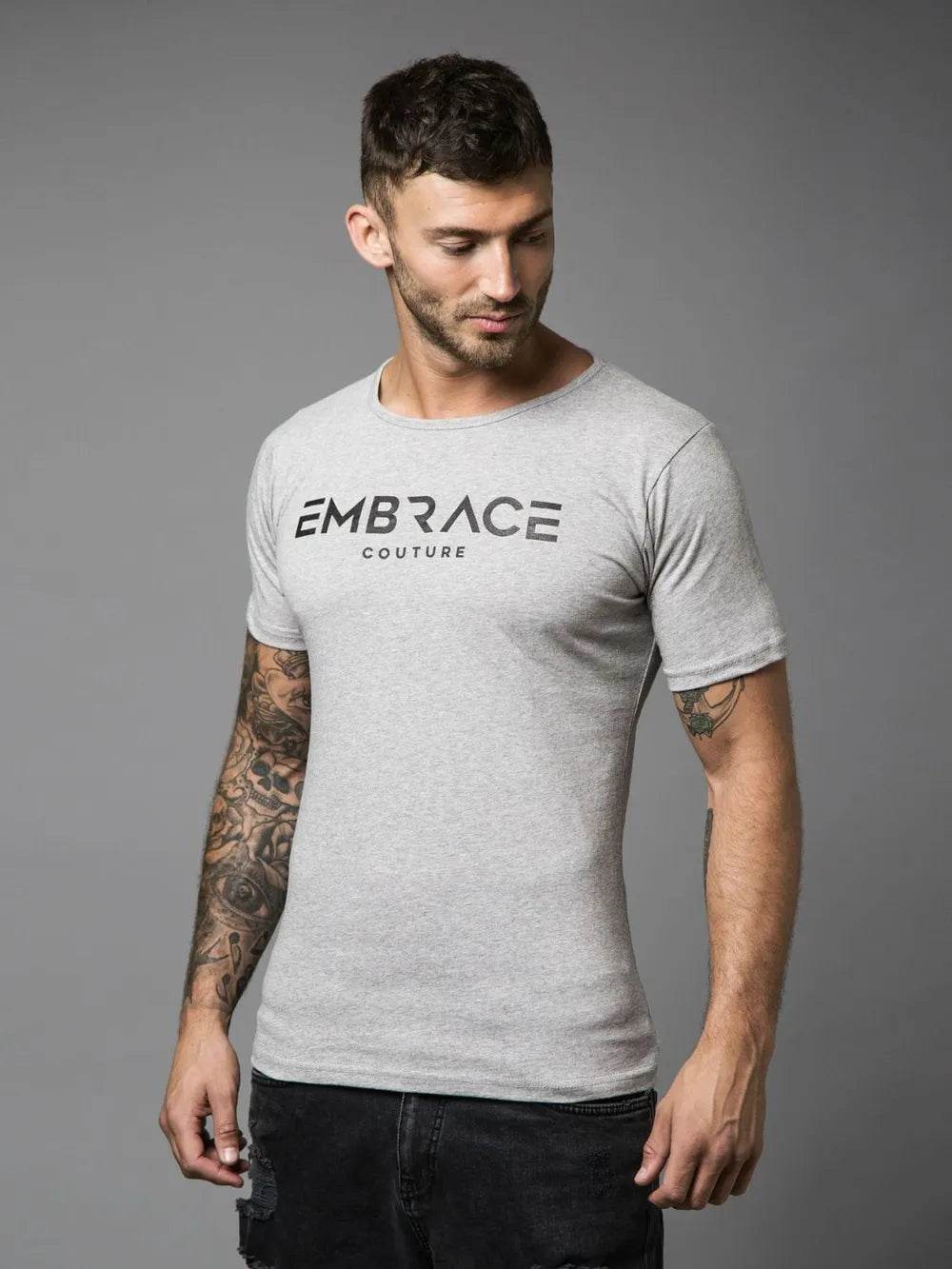 Men's Letter Graphic Round Neck Short Sleeve T-Shirt - Tredona LLC