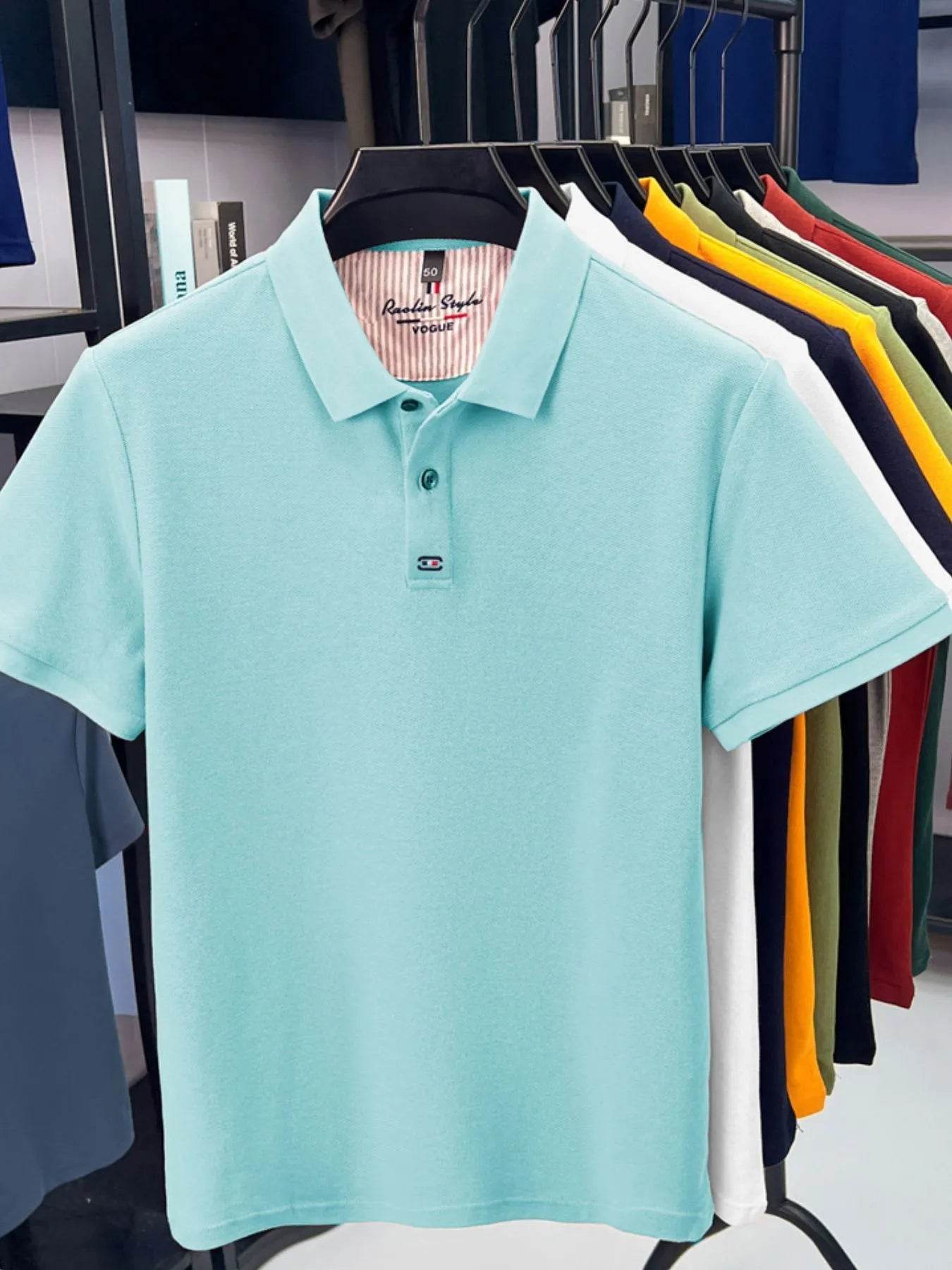 Men's Plus Size Collared Neck Short Sleeve Polo - Tredona LLC