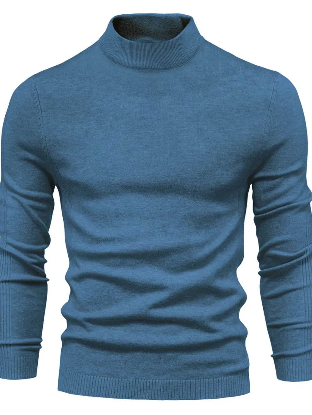 Men's Mock Neck Long Sleeve Sweater - Tredona LLC