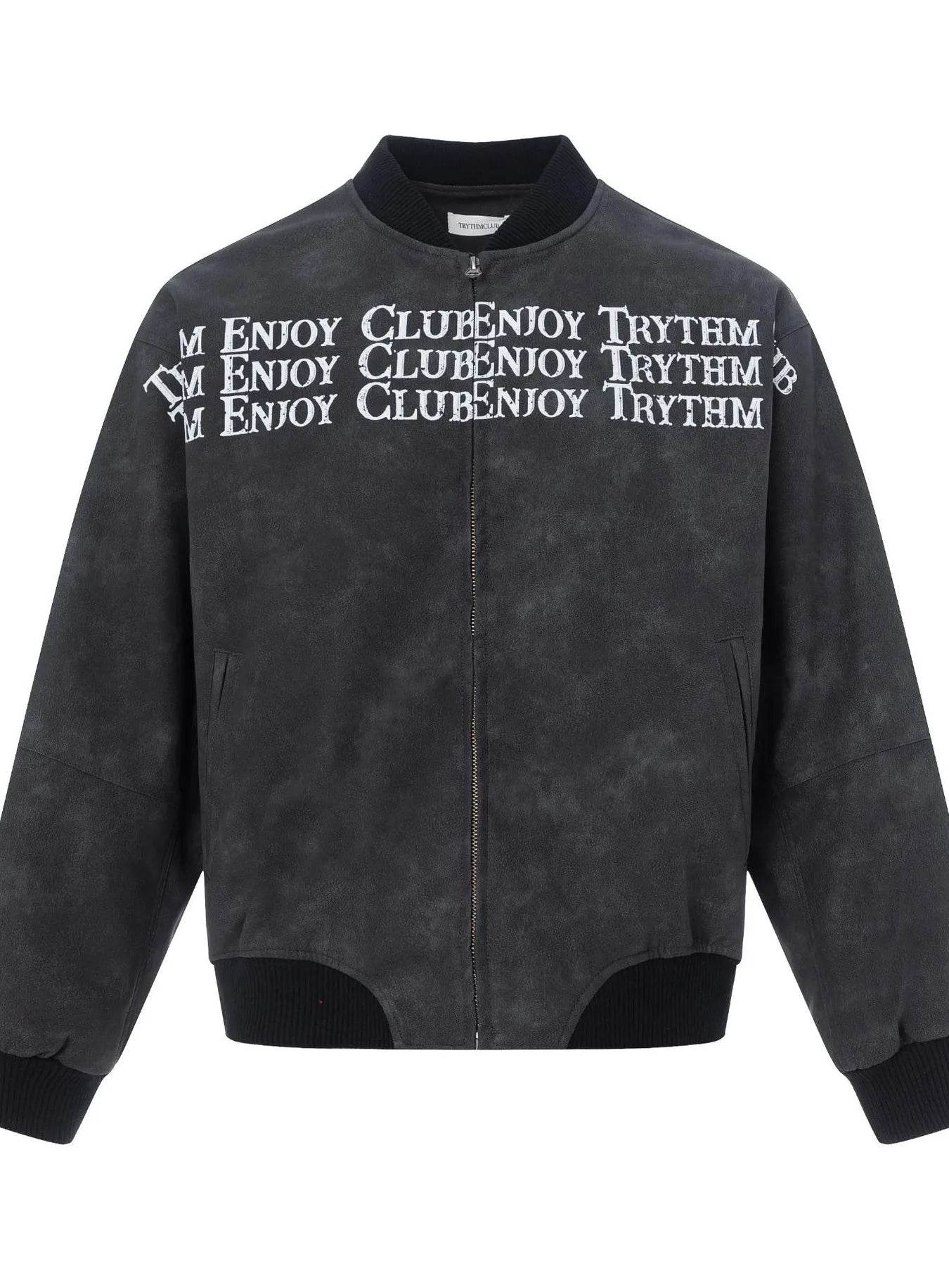 Men's Zip Up Letter Graphic Bomber Jacket - Tredona LLC