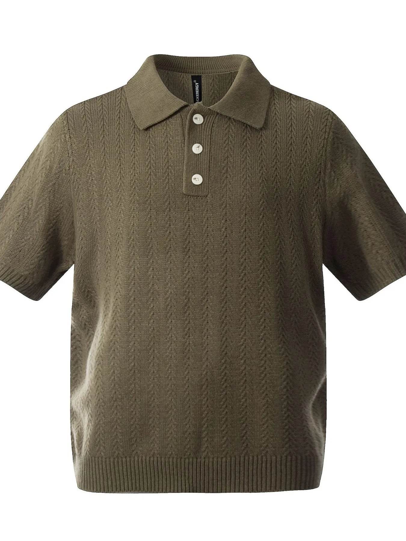 Men's Button Detail Short Sleeve Polo - Tredona LLC