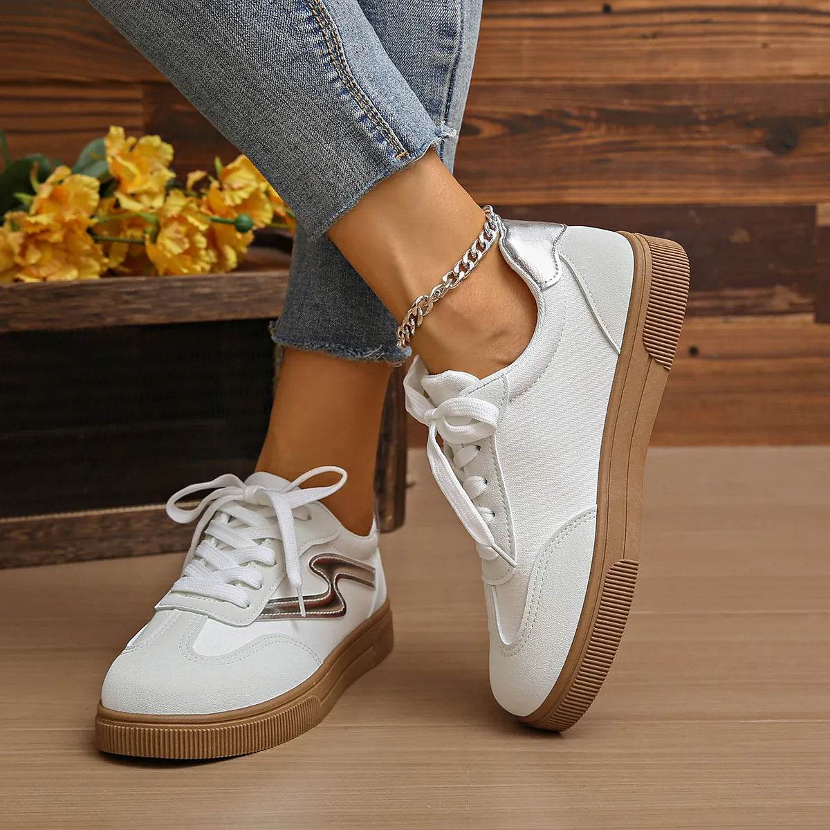 Lace Up Platform Sneakers - Tredona LLC