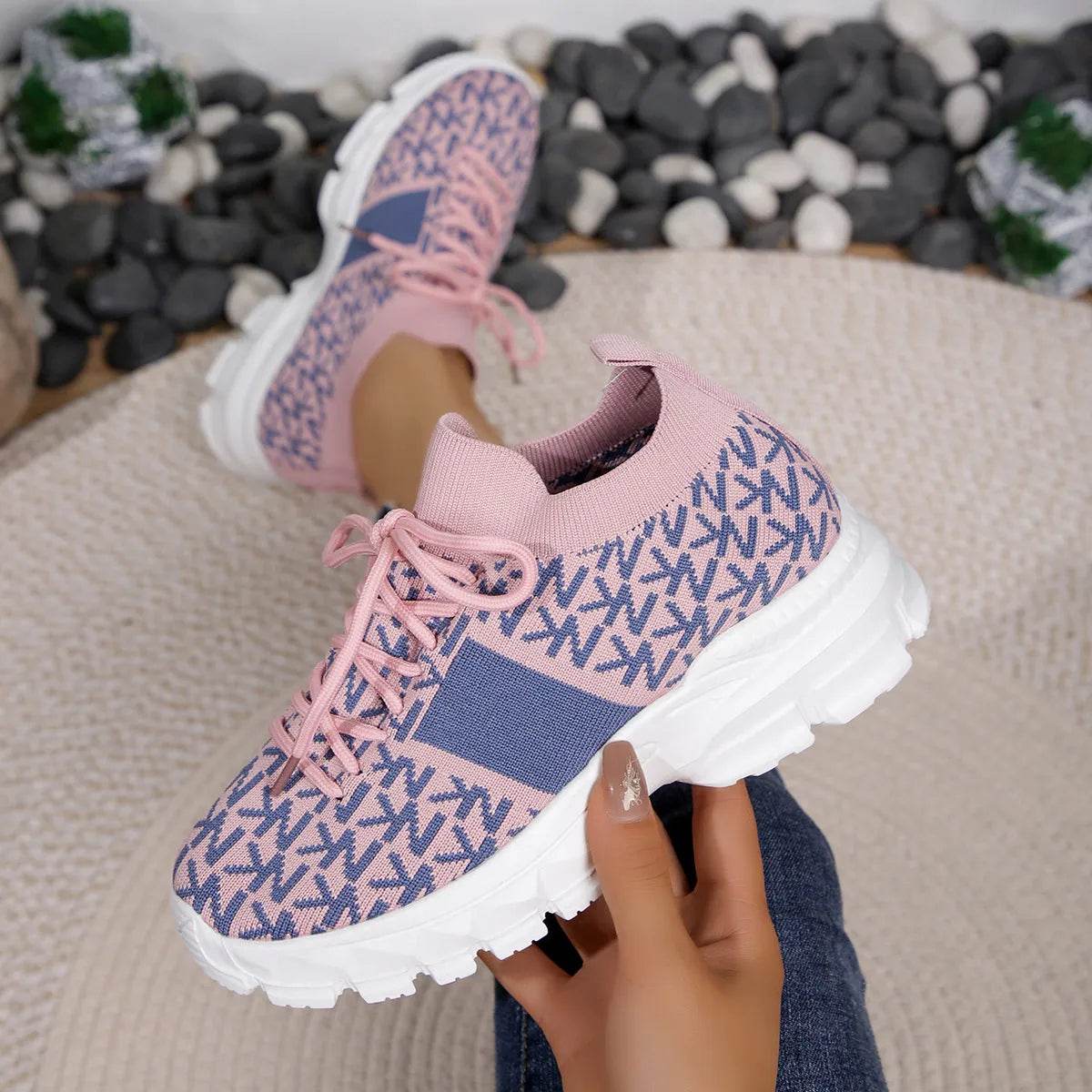 Lace Up Platform Sneakers - Tredona LLC
