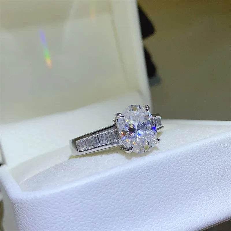 3 Carat Moissanite 925 Sterling Silver Ring - Tredona LLC