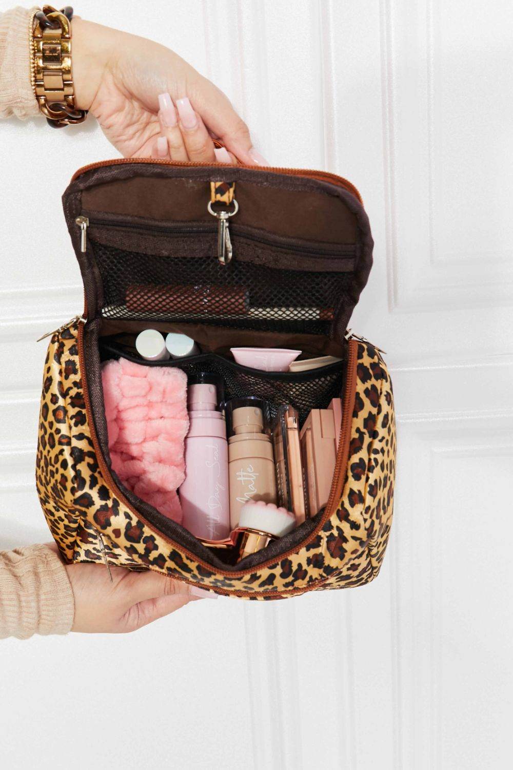 Printed Makeup Bag with Strap - Tredona LLC