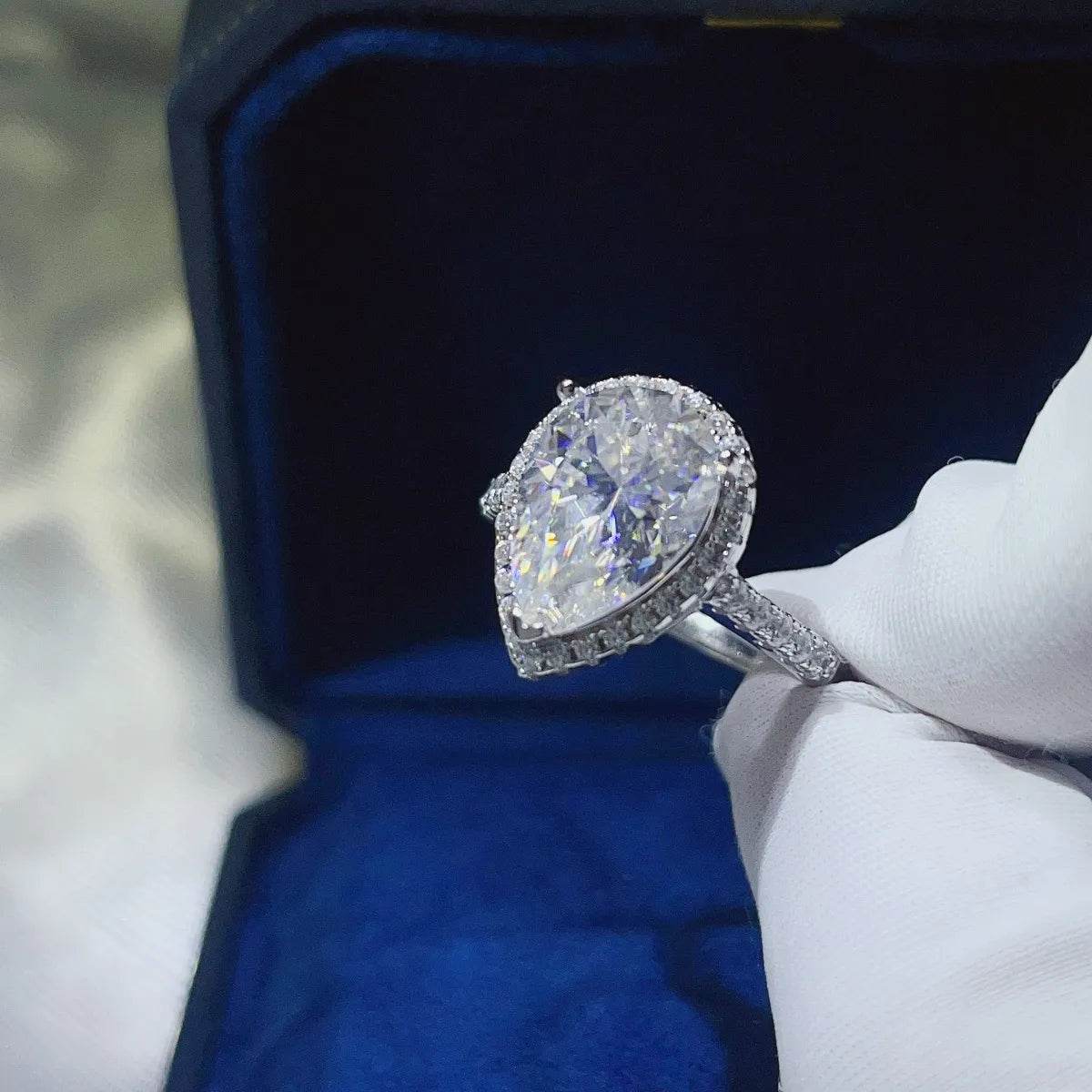 2 Carat Moissanite 925 Sterling Silver Ring - Tredona LLC