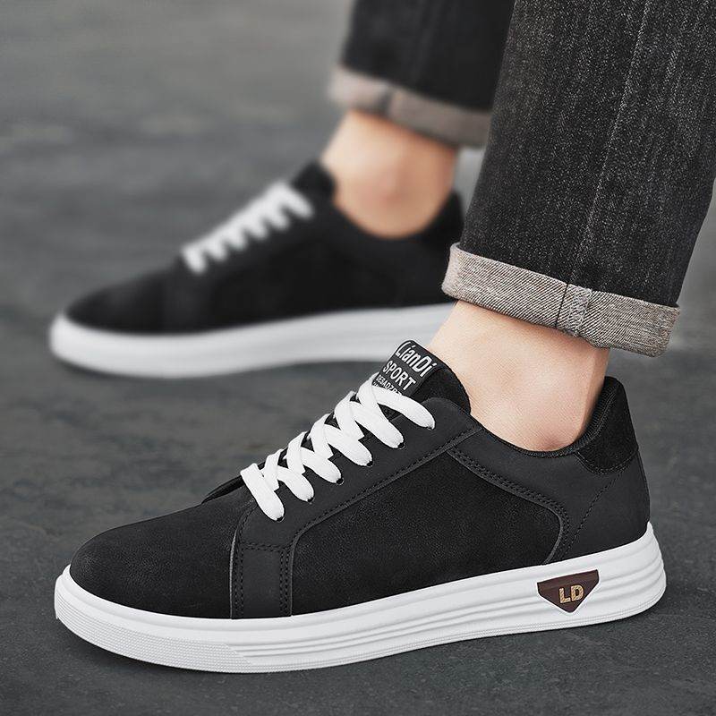 Men's Shoes Low-top Casual Leather Sneakers - Tredona LLC