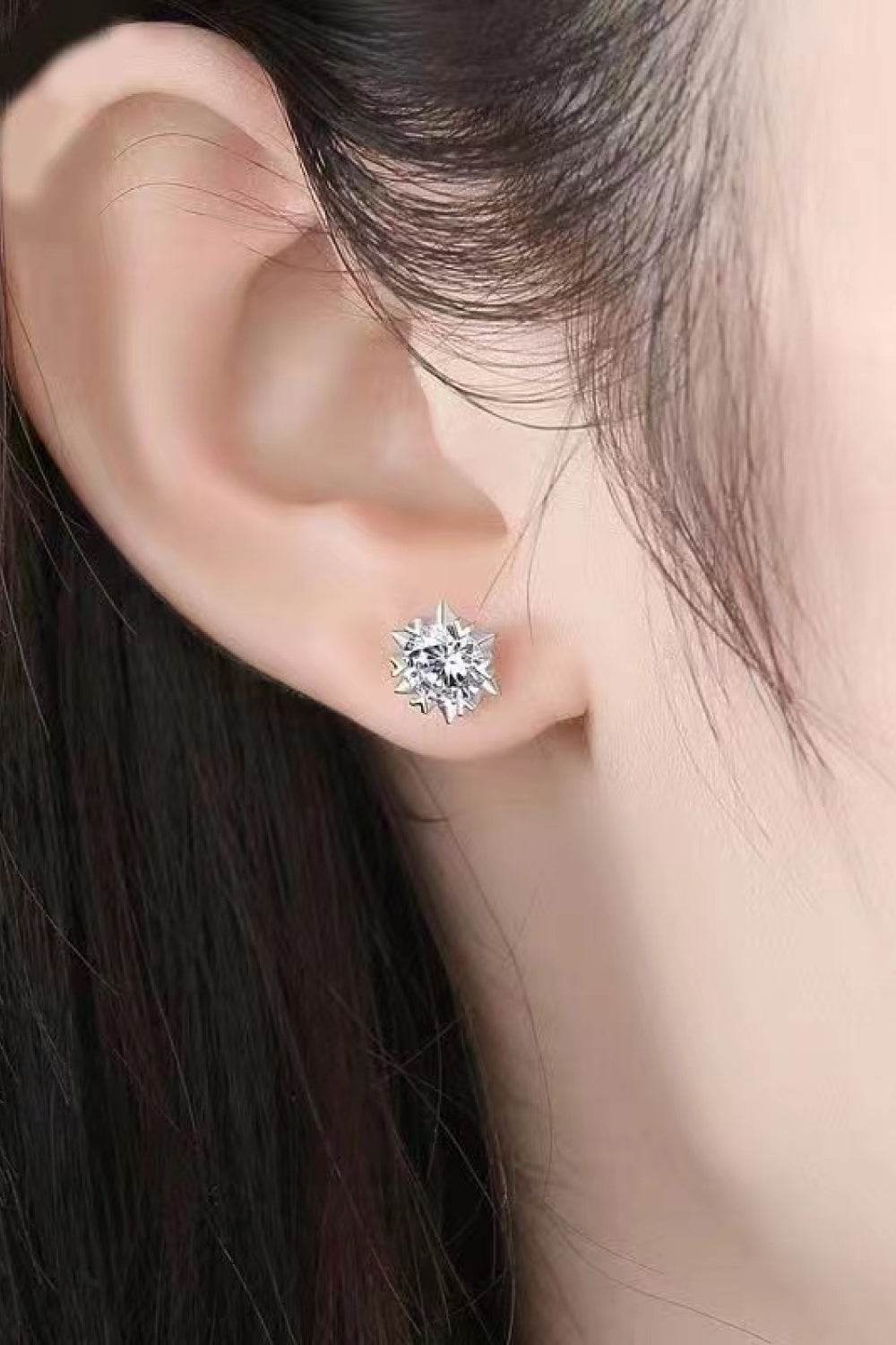 Stuck On You 4 Carat Moissanite Stud Earrings - Tredona LLC