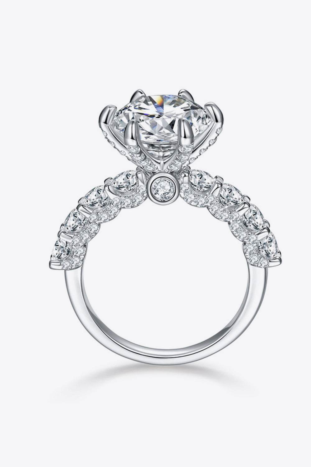 5 Carat Moissanite Side Stone Ring - Tredona LLC