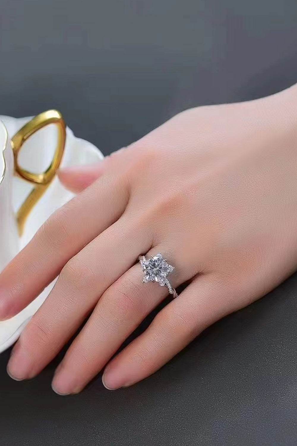 3 Carat Moissanite Twisted Ring - Tredona LLC