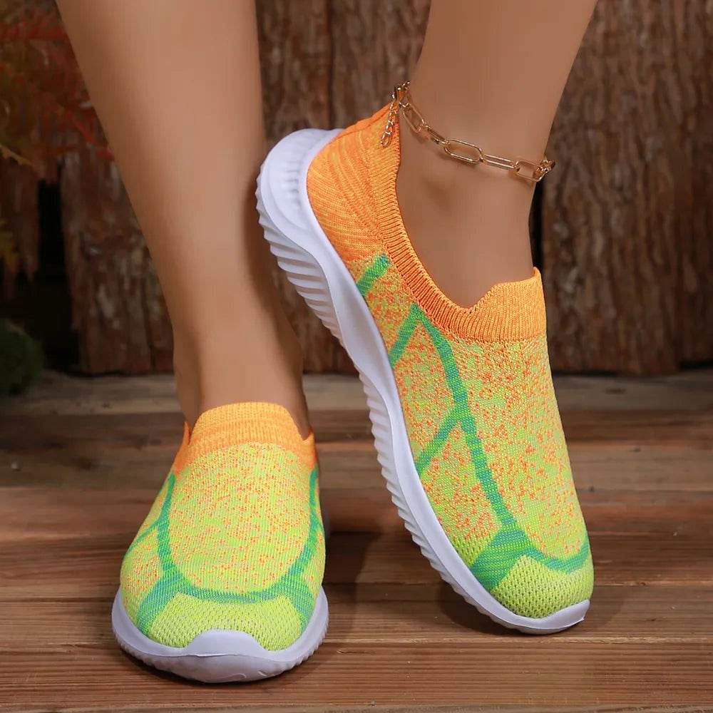 Breathable Mesh Round Toe Sneakers - Tredona LLC