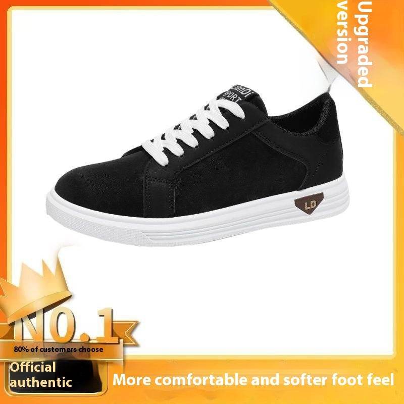 Men's Shoes Low-top Casual Leather Sneakers - Tredona LLC