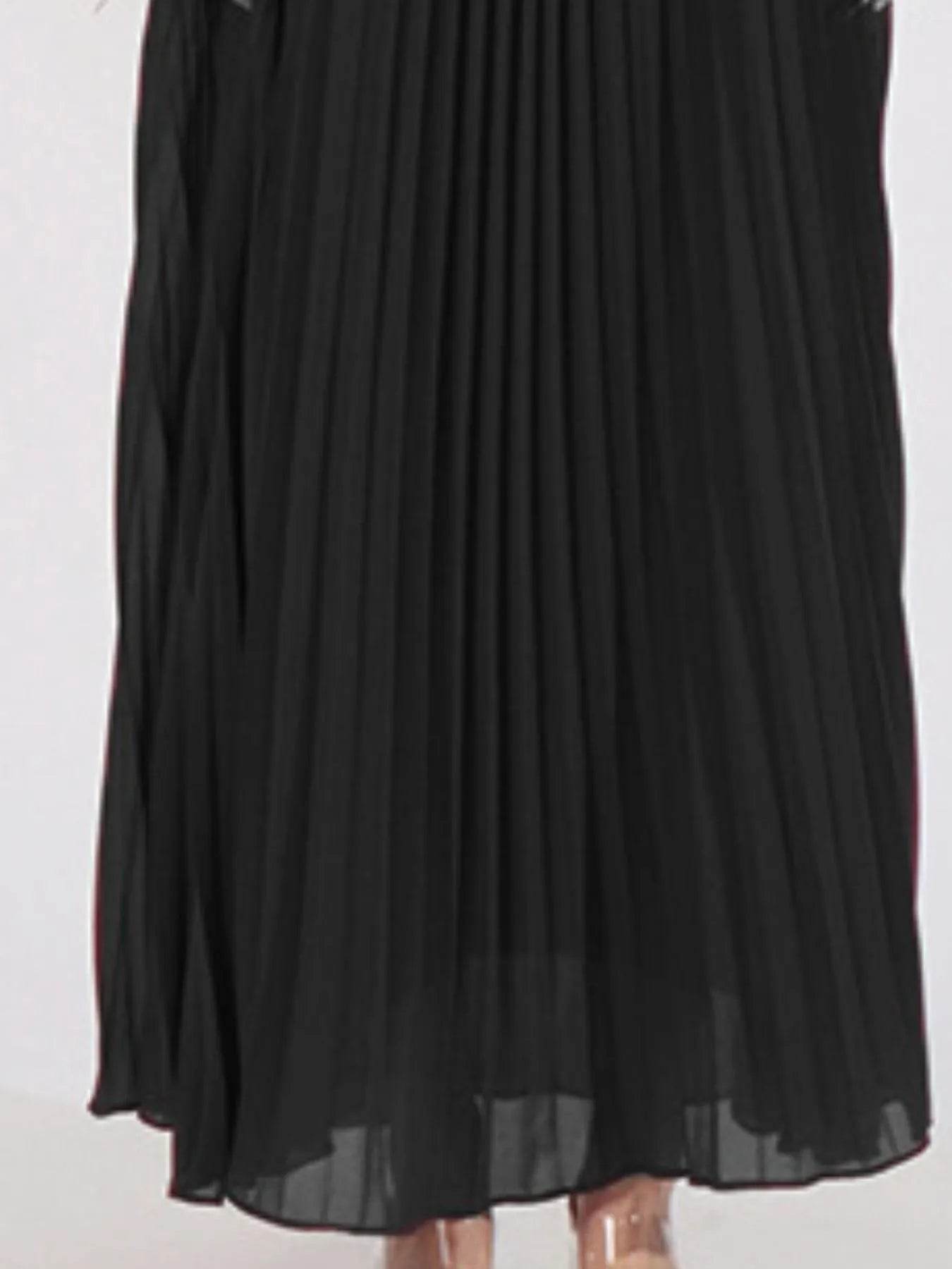 Rhinestone Long Sleeve Maxi Dress - Tredona LLC